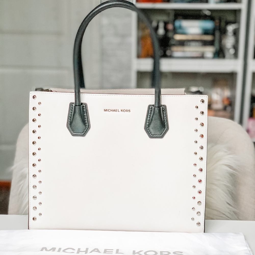 MICHAEL KORS Colorblock Leather Satchel Bag